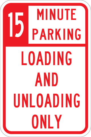 15 Minute Loading Unloading - Sign Wise