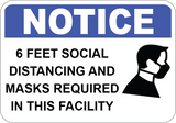 6 Feet Social Distancing Required in This Facility