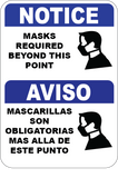 Masks Required Beyond This Point English/Spanish