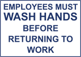 Employees Must Wash Hands - Sign Wise