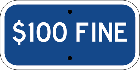 $100 Fine Blue - Sign Wise