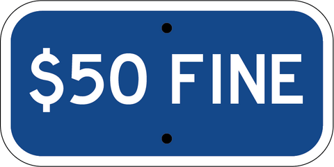 $50 Fine Blue - Sign Wise