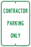 Contractor Parking Only - Sign Wise