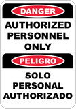 Danger Authorized Personnel Only