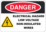 Electrical Hazard Low Voltage Non-Insulated Wires