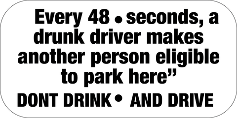 Don't Drink and Drive - Sign Wise
