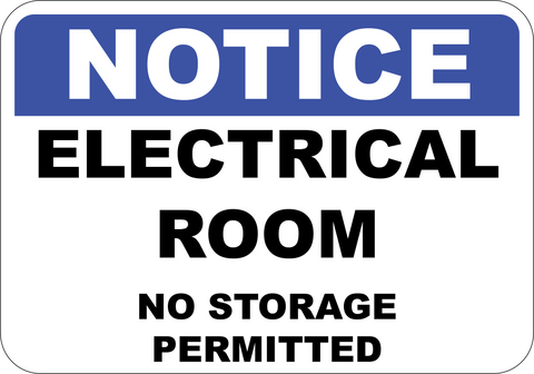 Electrical Room No Storage Permitted