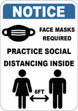 Face Masks Required Practice Social Distancing