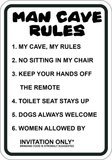 Man Cave Rules - Sign Wise