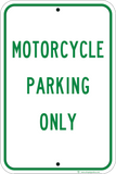 Motorcycle Parking Only - Sign Wise