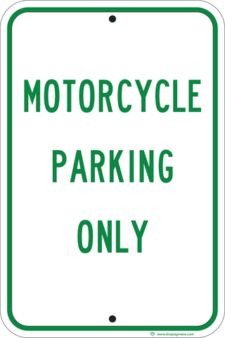 Motorcycle Parking Only - Sign Wise