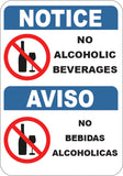 No Alcoholic Beverages English/Spanish