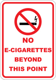 No Electronic Cigarette Beyond This Point - Sign Wise