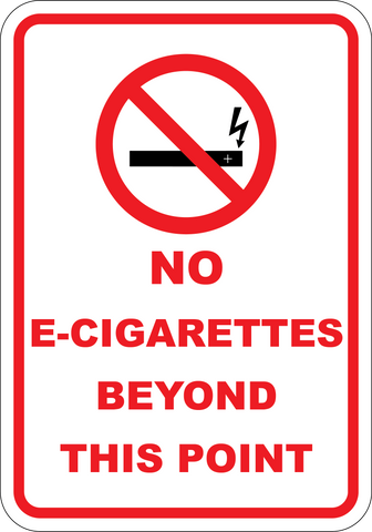 No Electronic Cigarette Beyond This Point - Sign Wise