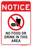 No Food Or Drink - Sign Wise