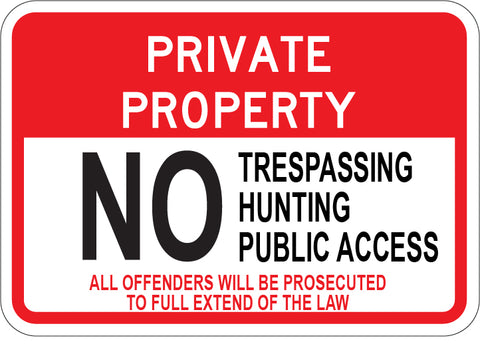 No Trespassing Hunting Public Access
