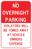 No Overnight Parking - Sign Wise