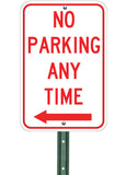 No Parking Any Time Left - Sign Wise