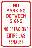 No Parking Between Signs English/Spanish - Sign Wise