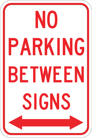 No Parking Between Signs - Sign Wise