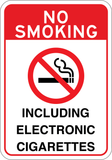 No Smoking Including Electronic Cigarette - Sign Wise