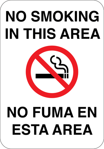 No Smoking English/Spanish - Sign Wise