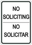 No Soliciting English/Spanish - Sign Wise
