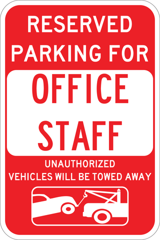 Office Staff Parking Only - Sign Wise