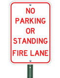 No Parking or Standing Fire Lane - Sign Wise
