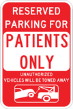 Patient Parking Only - Sign Wise