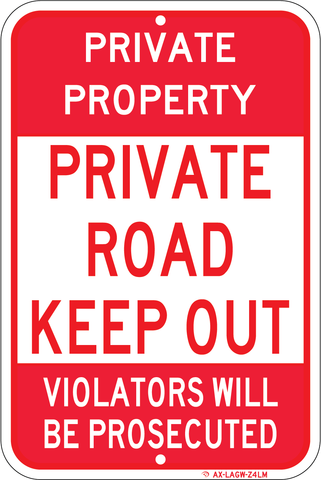 Private Road - Keep Out - Sign Wise
