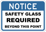 Safety Glasses Required Beyond This Point - Sign Wise