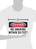 Danger No Smoking Within 50 Feet - Sign Wise