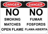 No Smoking, Matches, or Open Flame - Sign Wise